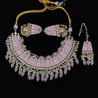 Pooja Bangles Gold Plated Kundan Stone & Meenakari Necklace Set