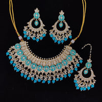 Pooja Bangles Gold Plated Kundan Stone & Meenakari Necklace Set