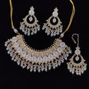 Pooja Bangles Gold Plated Kundan Stone & Meenakari Necklace Set