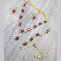 Pooja Bangles American Diamond Necklace Set
