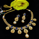 Pooja Bangles Gold Plated Crystal Stone Necklace Set
