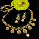 Pooja Bangles Gold Plated Crystal Stone Necklace Set