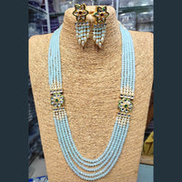 Pooja Bangles Gold Plated Kundan Stone & Beads Necklace Set