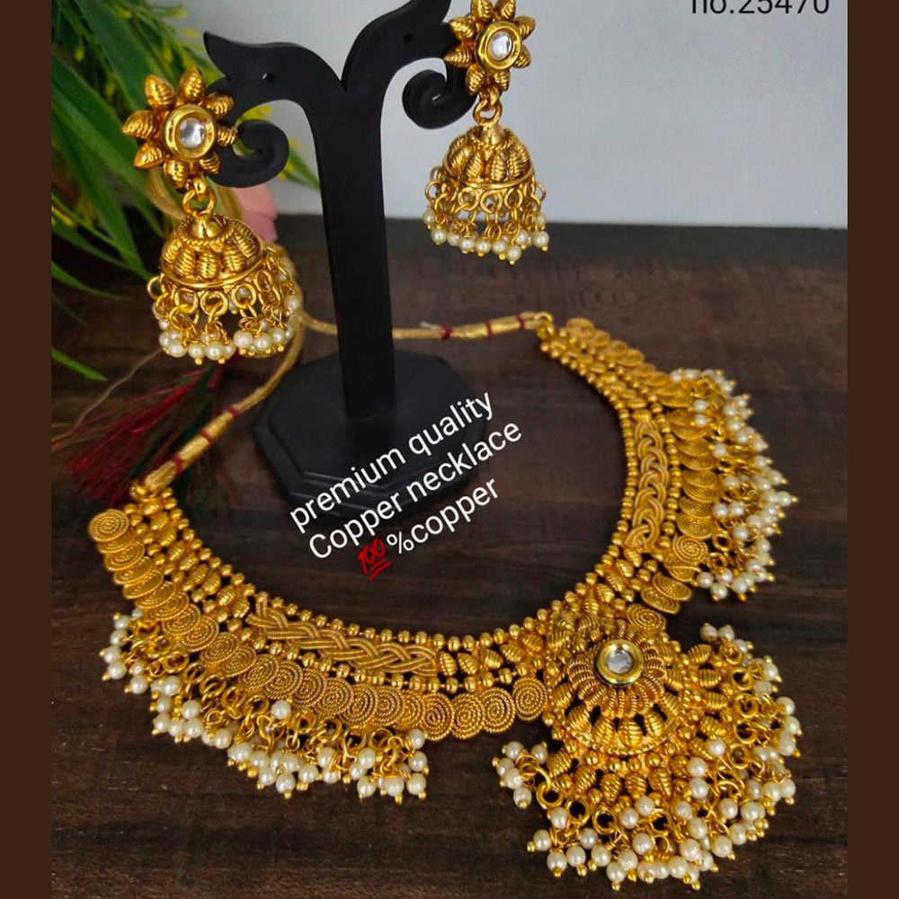 Pooja Bangles Gold Plated Kundan Stone Choker Necklace Set