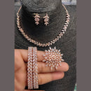 Pooja Bangles American Diamond Necklace Set With Bangles , Ring