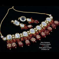 Pooja Bangles Gold Plated Kundan & Beads Necklace Set