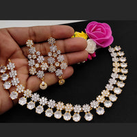 Pooja Bangles American Diamond Necklace Set