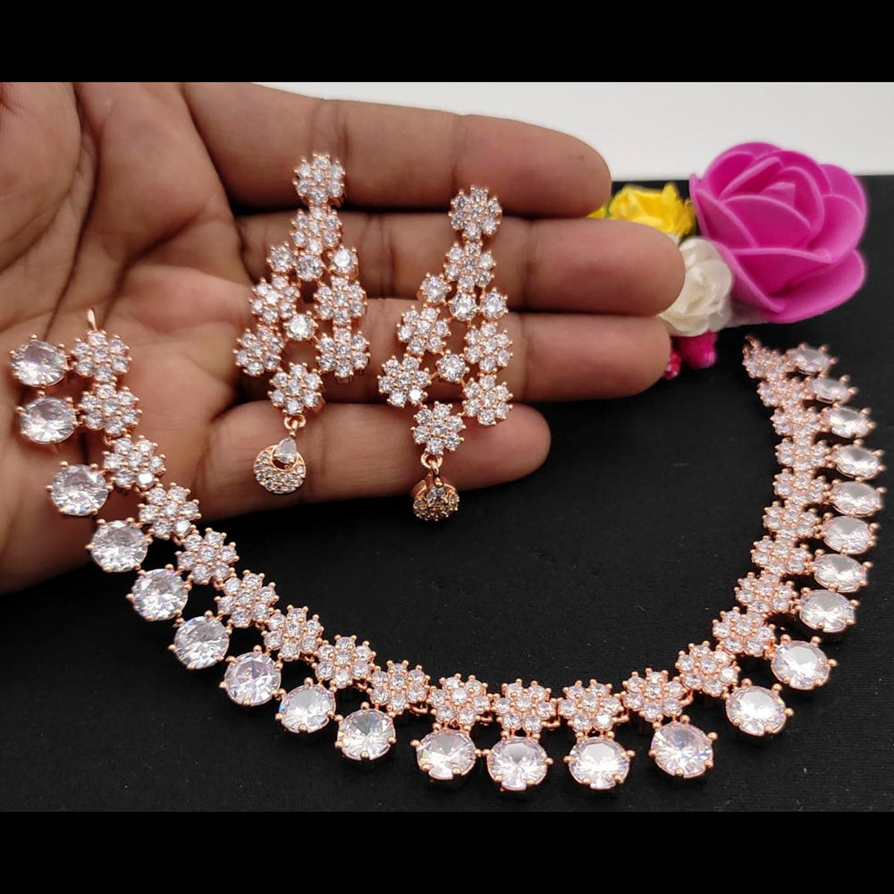 Pooja Bangles American Diamond Necklace Set