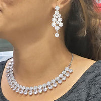 Pooja Bangles American Diamond Necklace Set