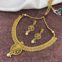 Pooja Bangles Gold Plated Kundan Stone Necklace Set