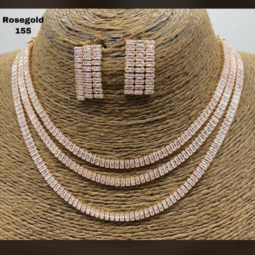 Pooja Bangles American Diamond Necklace Set