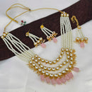 Pooja Bangles Gold Plated Kundan Stone & Beads Necklace Set