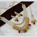 Pooja Bangles Gold Plated Kundan Stone & Beads Necklace Set