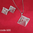 Pooja Bangles Silver Plated Austrian Stone Pendant Set