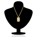 Mahi Gold Plated Anchor Dog Tag Locket For Men