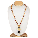 Mahi OM Trishul and Shiva Damru Religious Pendant with 24 Inch Rudraksh Mala for Men and Women (PS1101710G)
