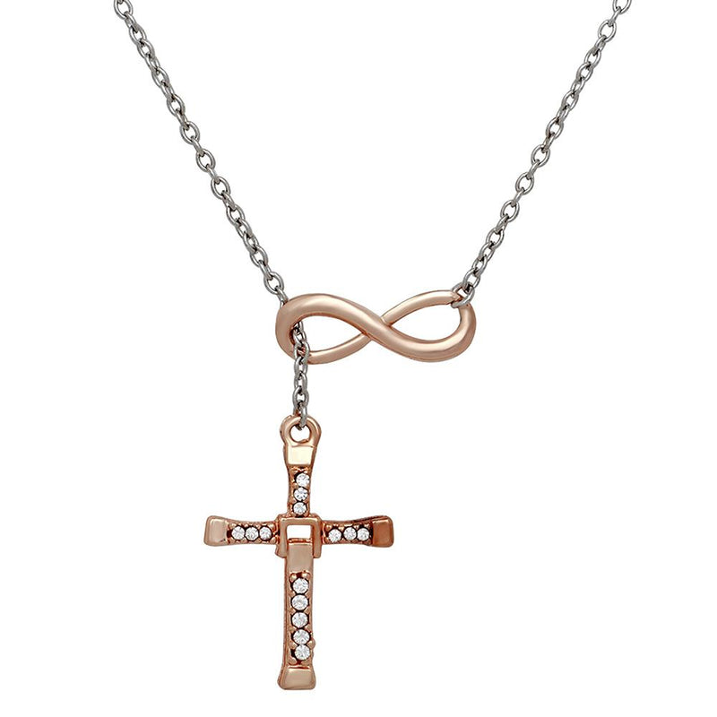 18K Gold Plated Sideways Infinity Cross Necklace | Cross necklace, Tiny  necklace, Jewelry
