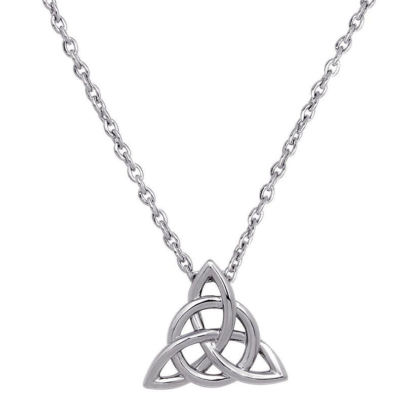 Mahi Irish Celtic Knot Triquetra Trinity Triangle Pendant Necklace with Chain for Women (PS1101732R)