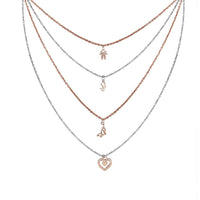 Mahi Latest Design Stylish Fashionable Multilayer Chain Charm Pendants Necklace for Women and Girls (PS1101740M)