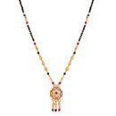 Mahi Adorable Mangalsutra / Tanmaniya with Black Beaded Chain and Crystals for Women (PS1101787G)