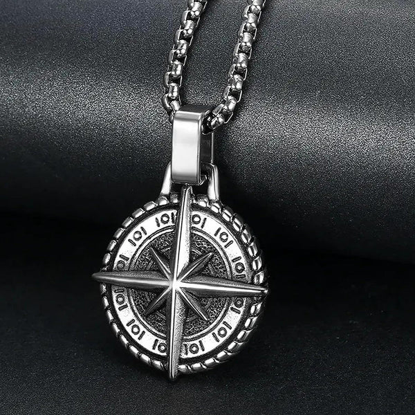 Compass Necklace Silver & Gold Coin | Compass necklace silver, Compass  necklace, Compass jewelry