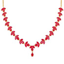 Mahi Gold Plated Elegant Designer Necklace with Crystal stones for girls and women