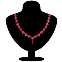 Mahi Gold Plated Elegant Designer Necklace with Crystal stones for girls and women