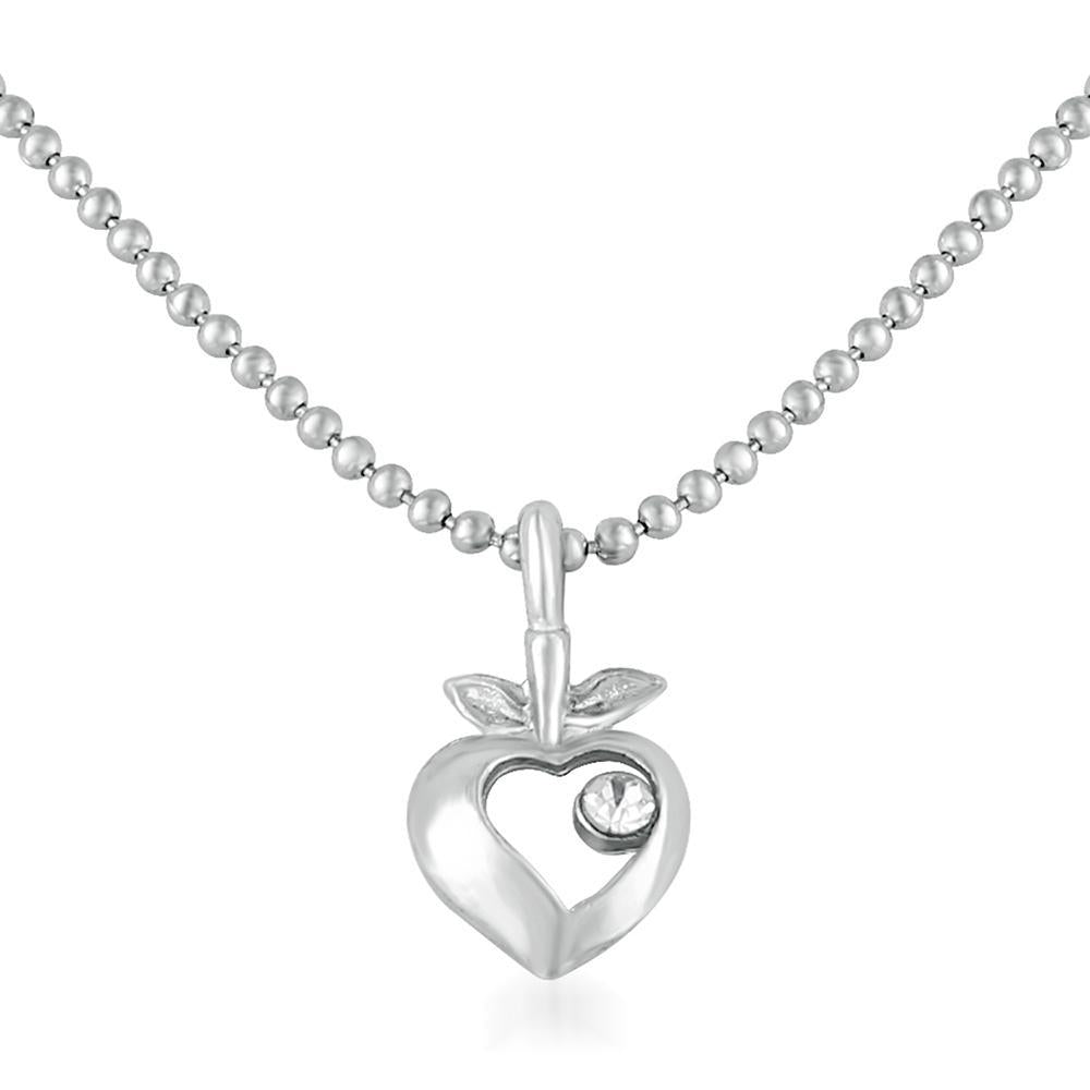 Mahi Stylish Heart and Leaf Pendant