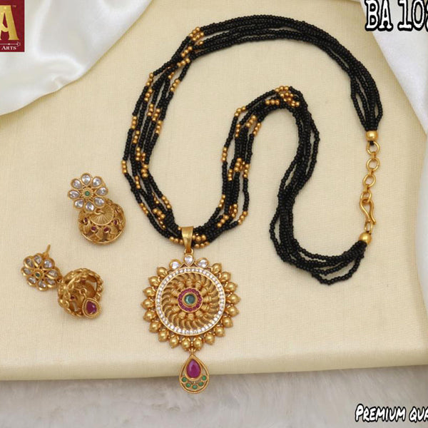 Bhargav Arts Gold Plated Long Necklace Set