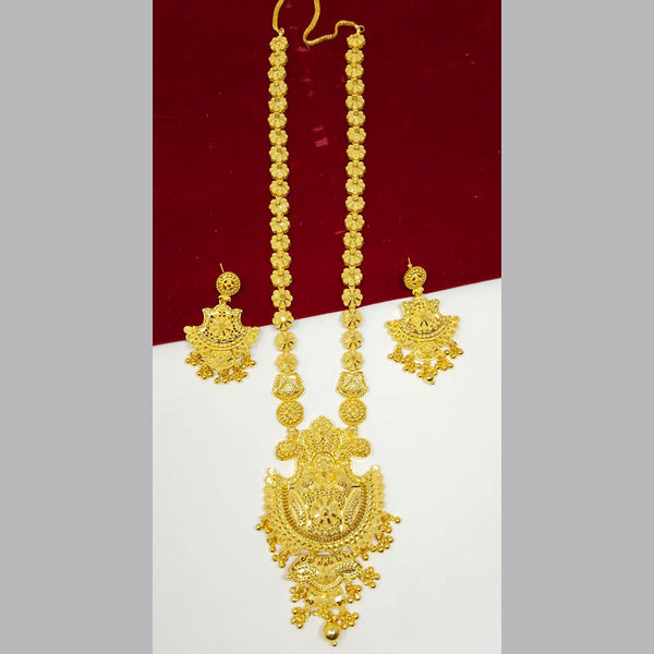 Pari Art Jewellery 1 Gram Gold Plated Designer Long Necklace Set-Parineck13