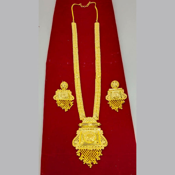 Pari Art Jewellery 1 Gram Gold Plated Designer Long Necklace Set-Parineck19