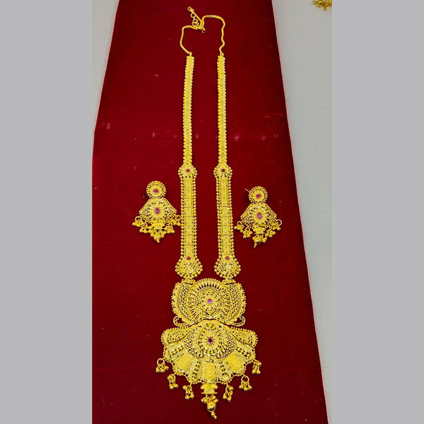 Pari Art Jewellery 1 Gram Gold Plated Designer Long Necklace Set-Parineck21