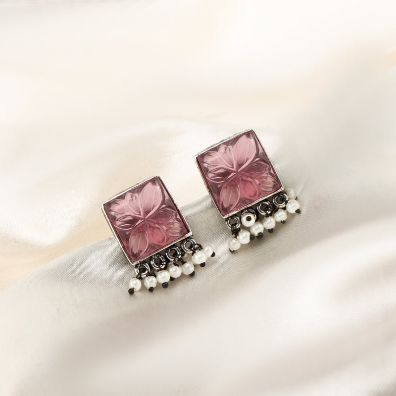 Nipura Pink Pearly Sanna Stud Earrings