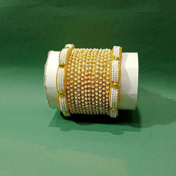 Pooja Bangles Gold Plated Pearl Designer Bangles Set