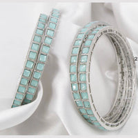 Pooja Bangles Silver Plated Crystal Stone Bangles Set
