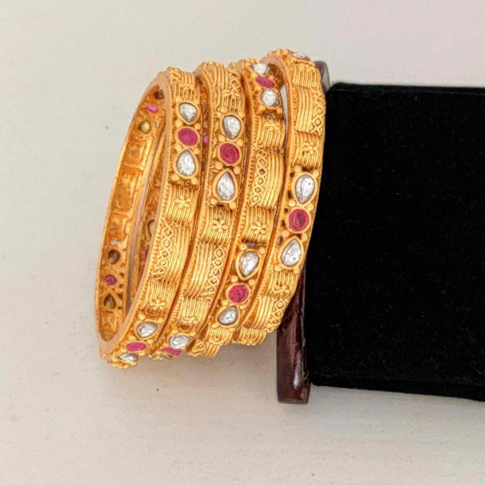 Pooja Bangles Gold Plated Designer Bangles Set