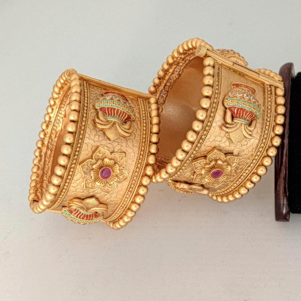 Pooja Bangles Gold Plated Designer Bangles Set