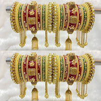 Pooja Bangles Gold Plated Bridal Bangles Set