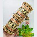 Pooja Bangles Gold Plated Bridal Bangles Set