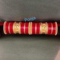 Pooja Bangles Gold Plated Bridal Bangles Set