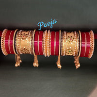 Pooja Bangles Gold Plated Bridal Bangles Set