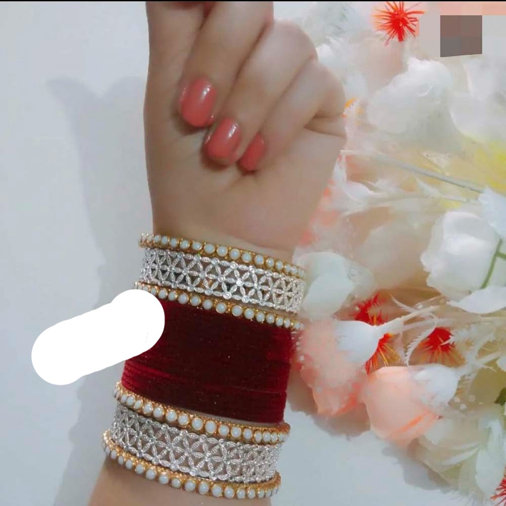 Pooja Bangles Velvet Bangles Set