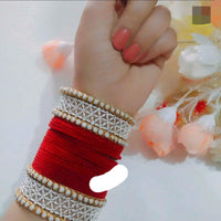 Pooja Bangles Velvet Bangles Set