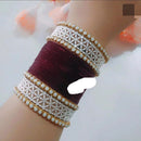 Pooja Bangles Velvet Bangles Set