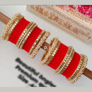 Pooja Bangles Gold Plated Velvet Bangles Set