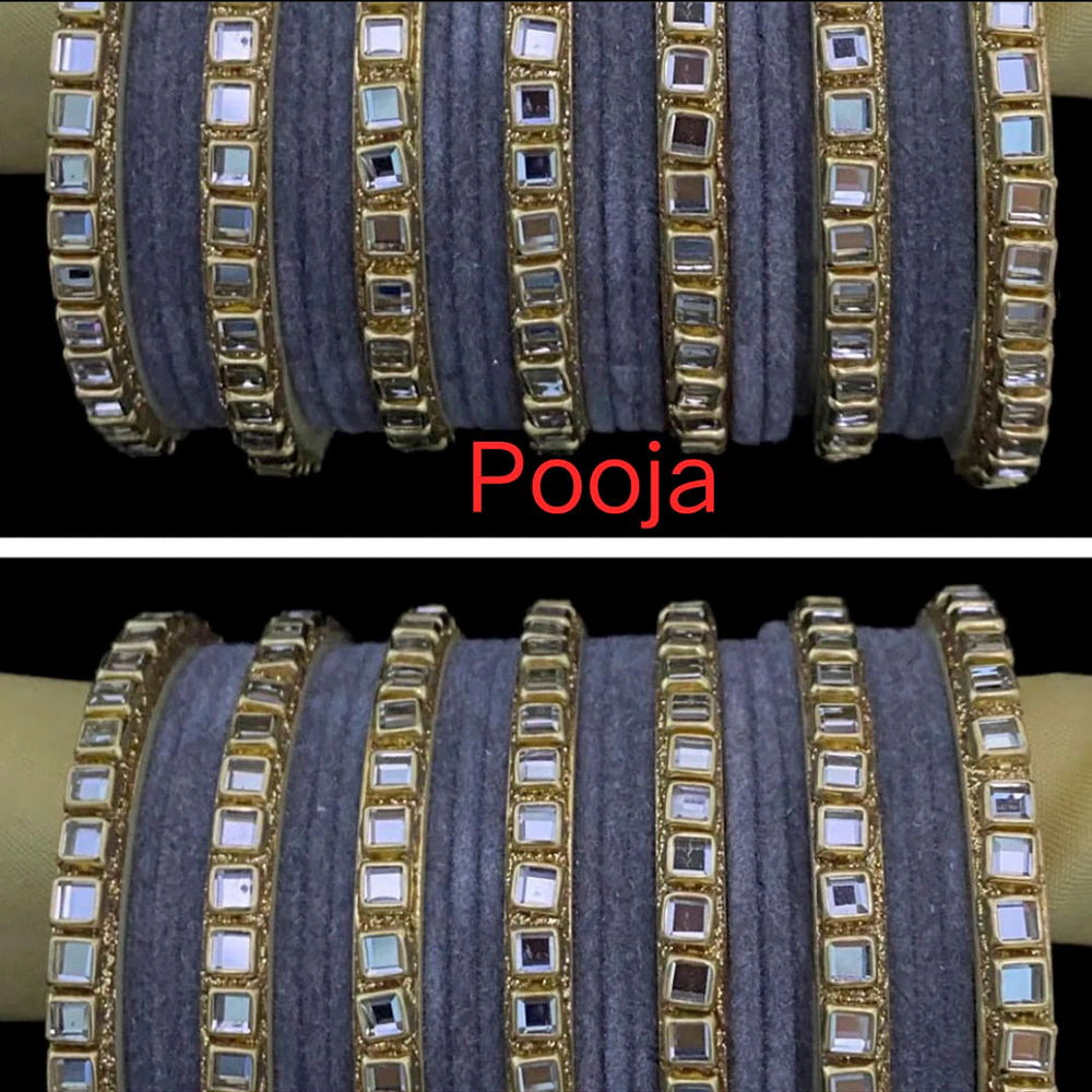 Pooja Bangles Gold Plated Velvet Bangles Set
