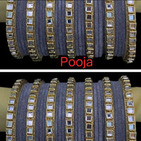 Pooja Bangles Gold Plated Velvet Bangles Set
