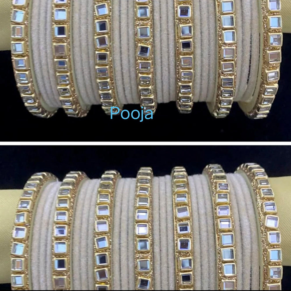 Pooja Bangles Gold Plated Velvet Bangles Set