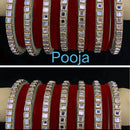 Pooja Bangles Gold Plated Velvet Bangles Set