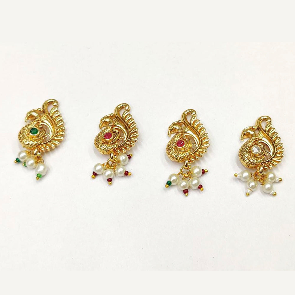 Pooja Bangles Gold Plated Traditional Nose Pin